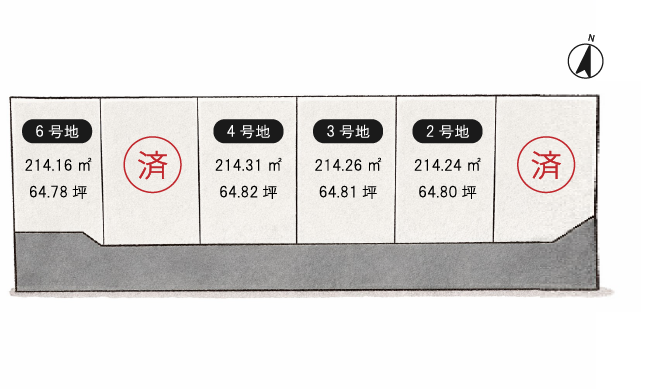 御幸町下岩成分譲地 6区画